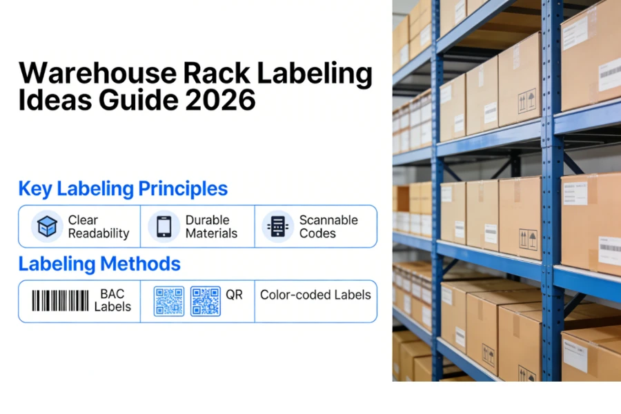 Canllaw Syniadau Labelu Rack Warws 2026