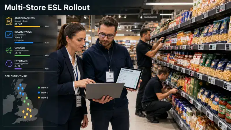 Cynllun Cyflwyno Label Silff Electronig ar gyfer Manwerthu Aml-Siop