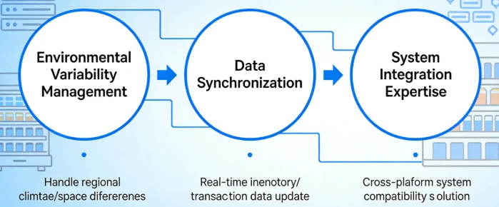 Large-scale rollouts in convenience stores require deep system integration expertise to handle environmental variability and data synchronization.